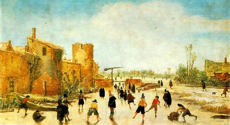 VELDE, Esaias van de The Joy of Ice on the Wallgraben t France oil painting art
